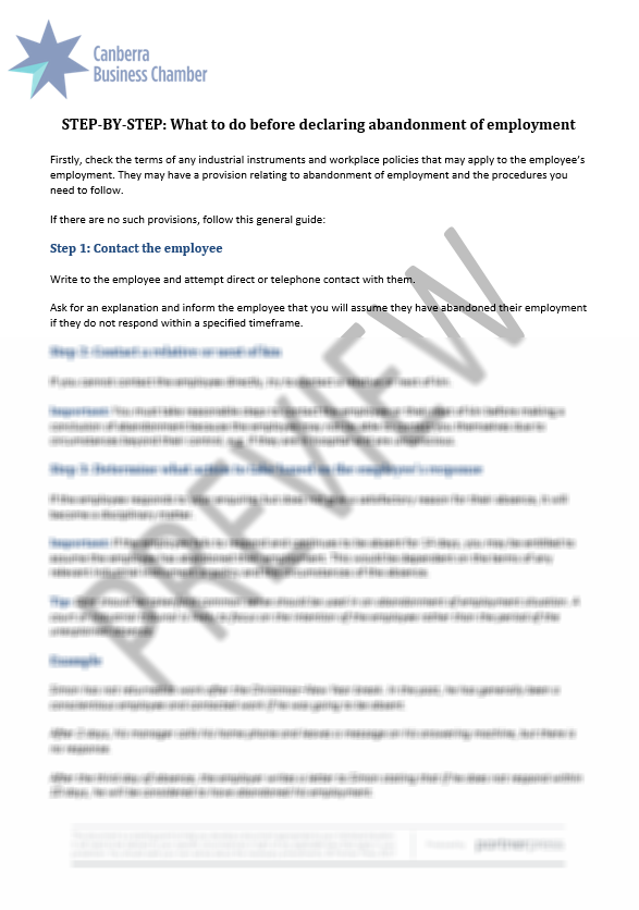 StepbyStep What to Do Before Declaring Abandonment of Employment