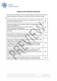 Template: Consultation Meeting Checklist