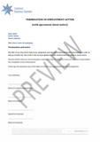 Template: Termination of Employment Letter (with agreement about notice)